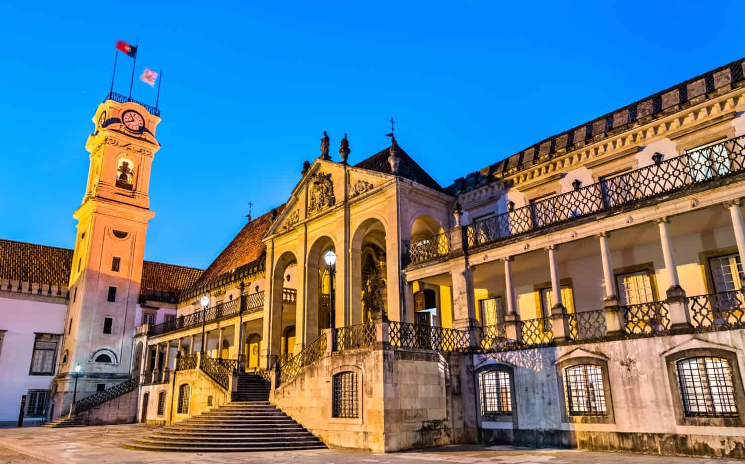 Via Latina at the University of Coimbra in the evening in Portugal