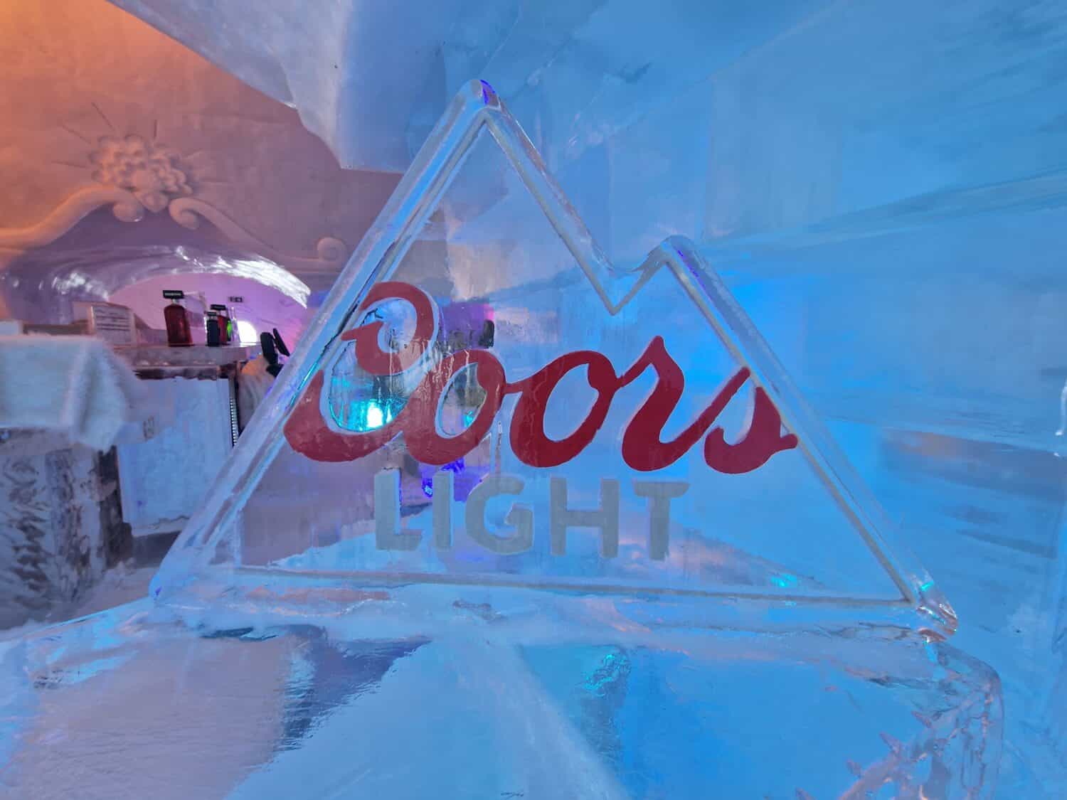 Coors Light Ice Sign at Ice Castle