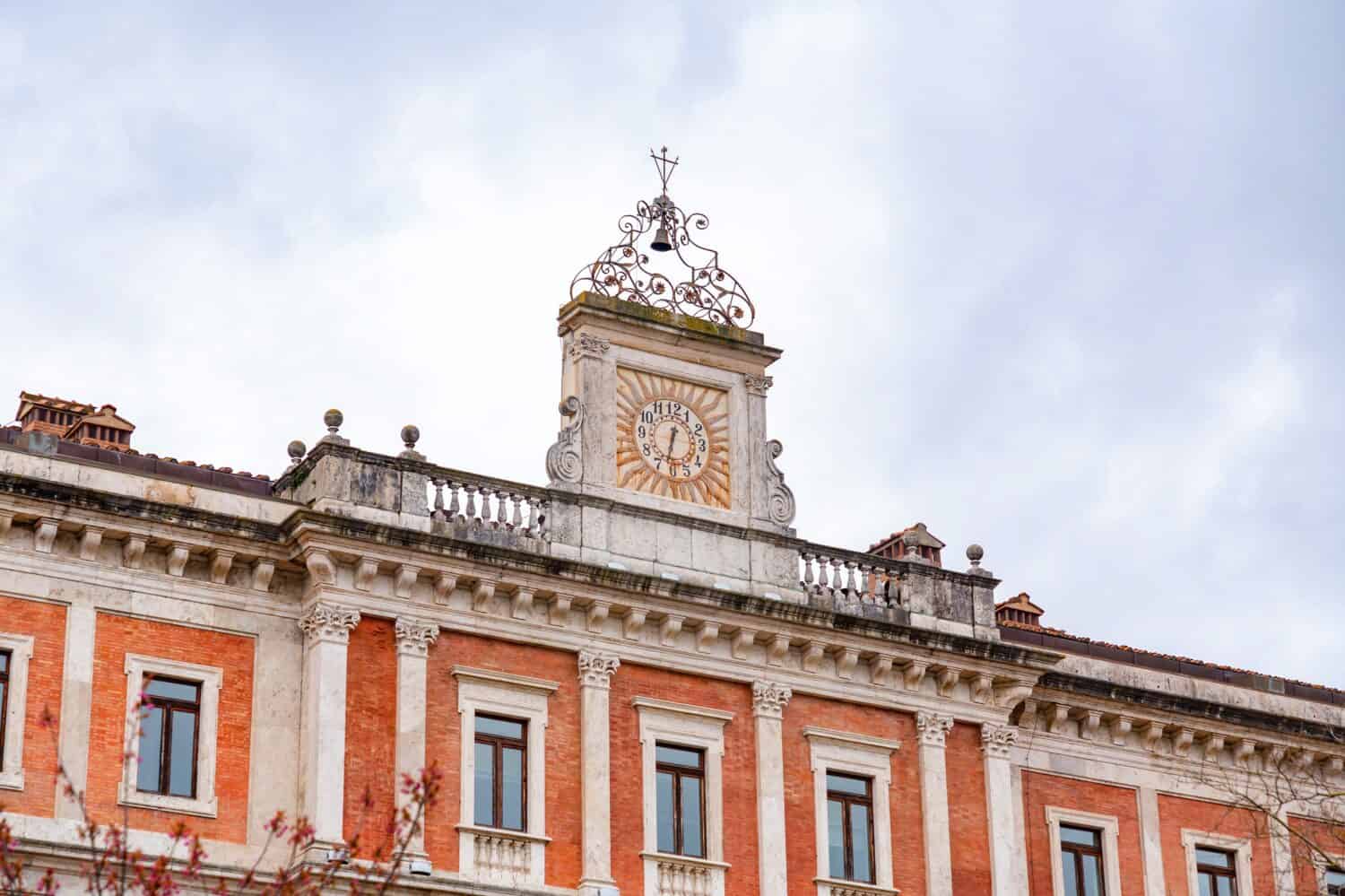 Exterior view of the Palazzo San Niccolo, a former psychiatric hospital on Via Roma. The complex is now part of the Siena University.