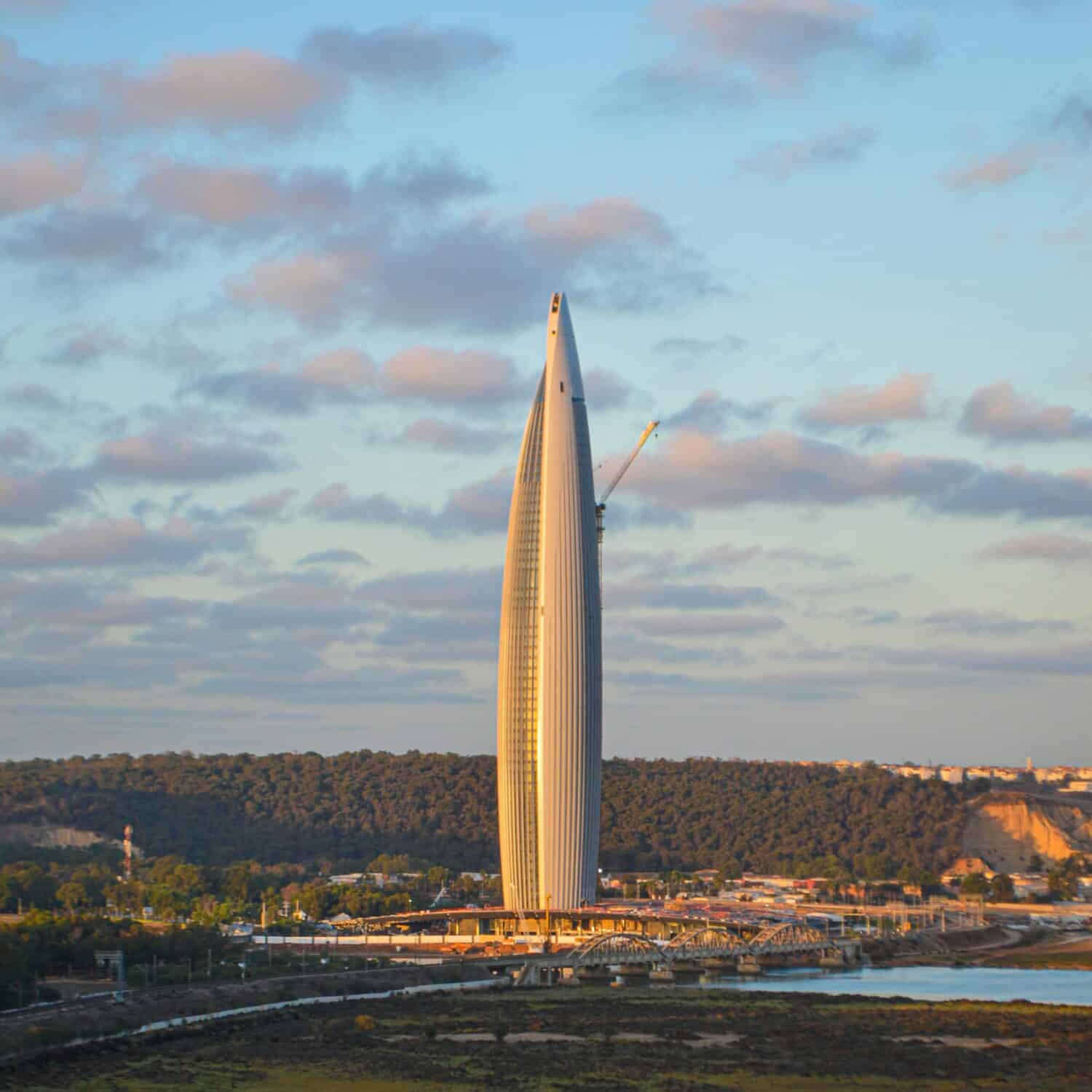 the futuristic Mohammed VI Tower in Salè in 2023.