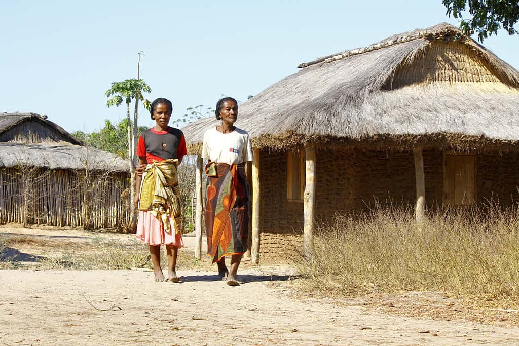 African women in Malagasy willage, Madagascar