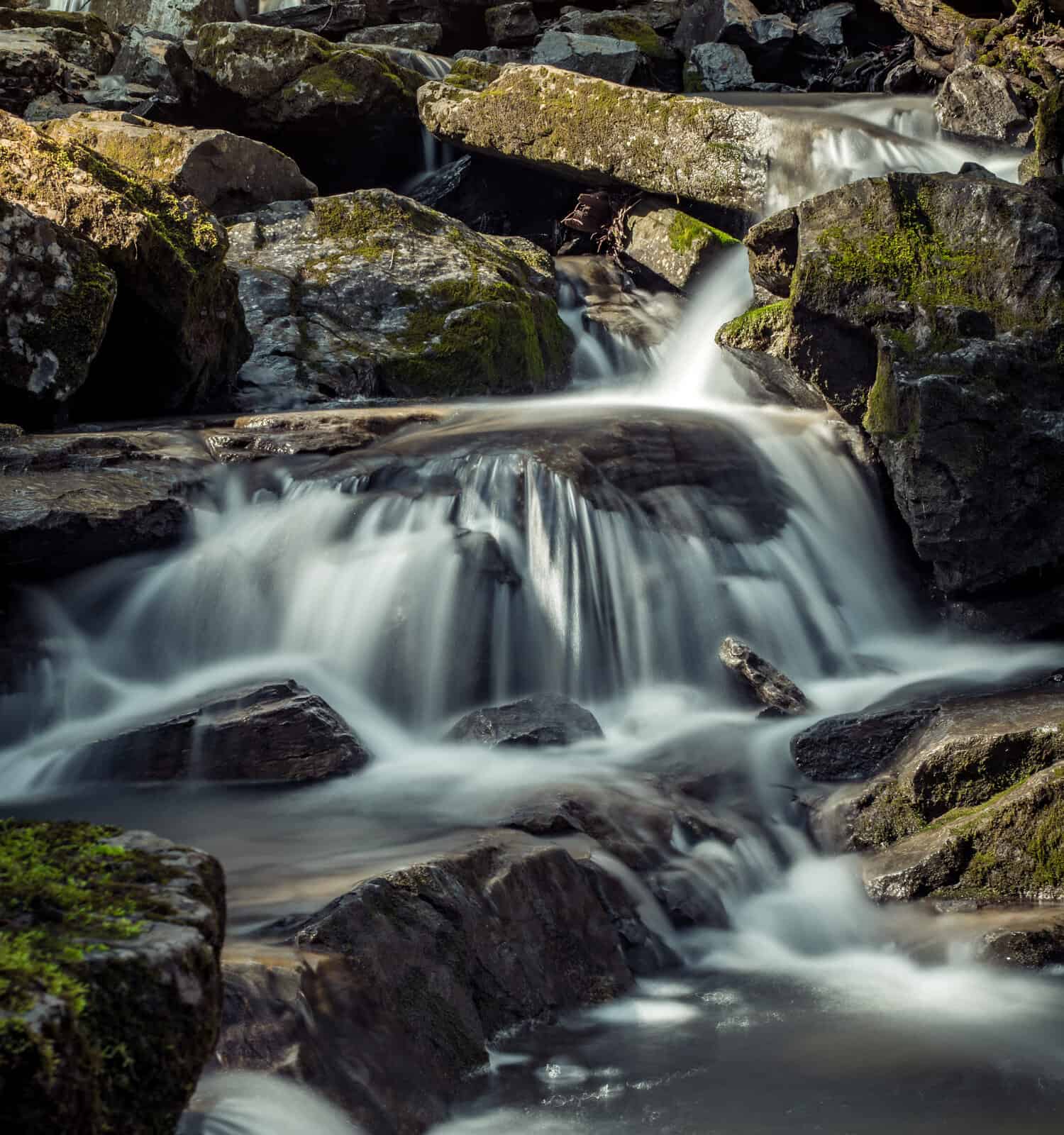 A long exposure of a small waterfall in Chittenango Falls State Park in Chittenango, NY.