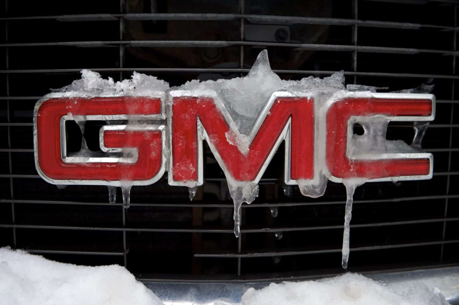 Frozen GMC. Car grill