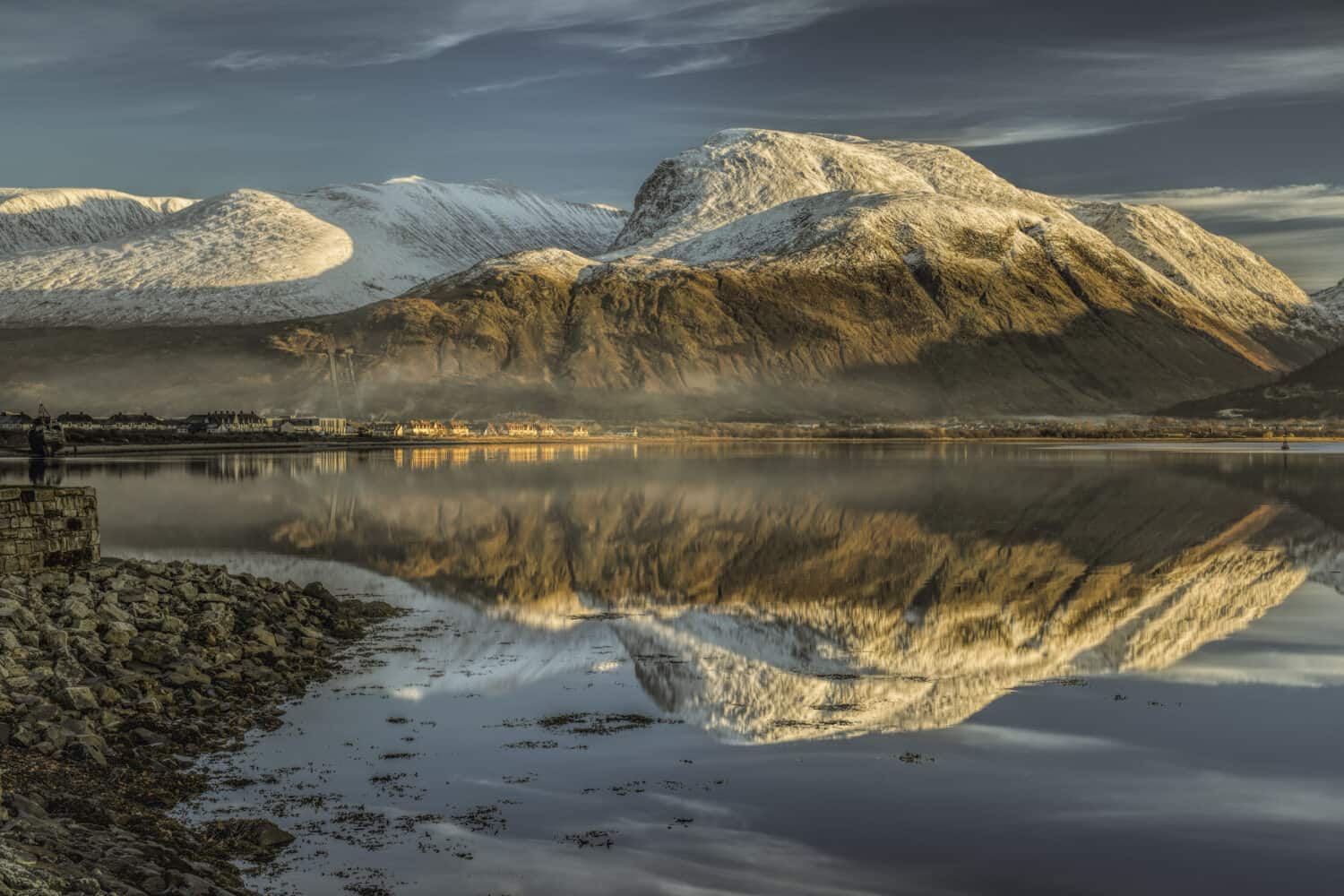 Ben Nevis from Corpach Sea Port in Scotland