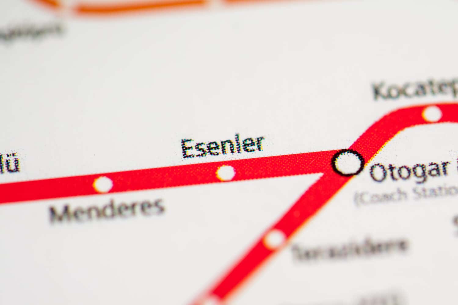 Esenler Station. Istanbul Metro map.
