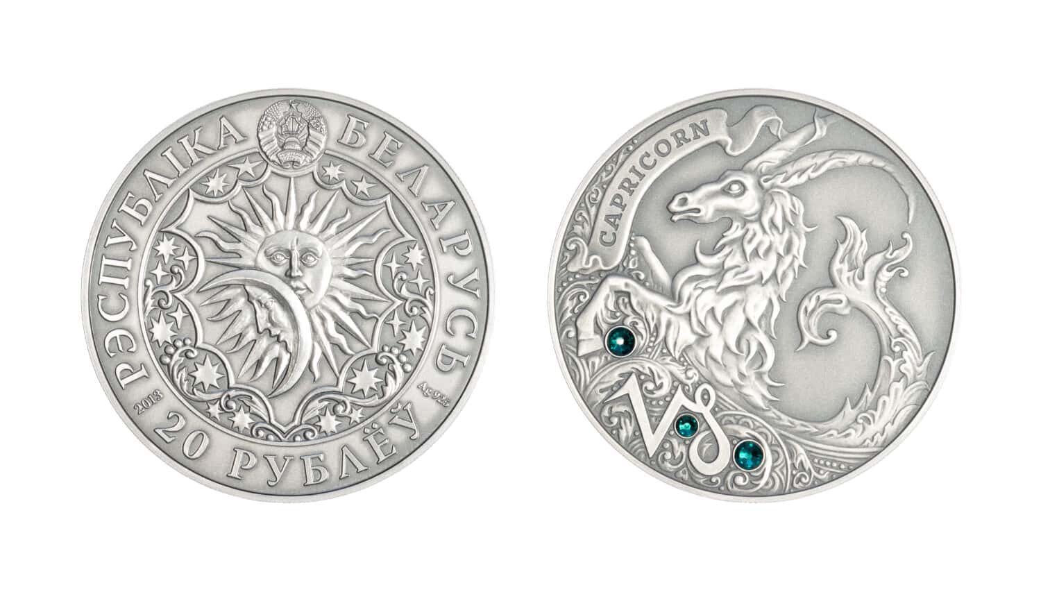 Silver coin Astrological sign Capricorn