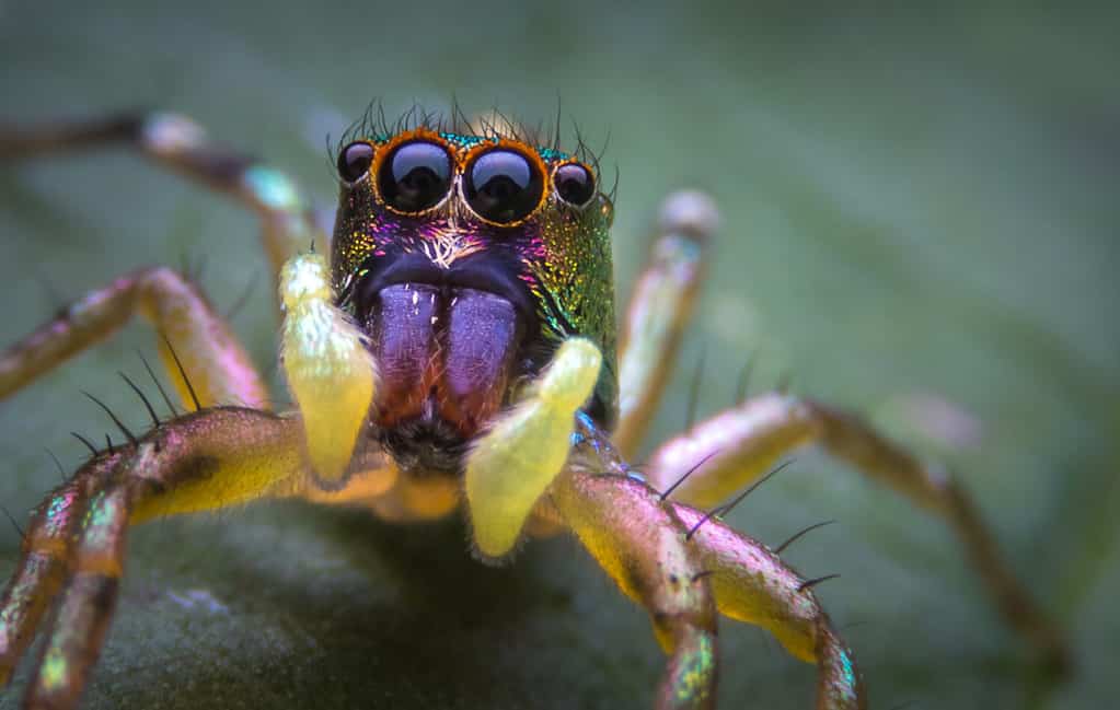 jumping spider with big round eyes
