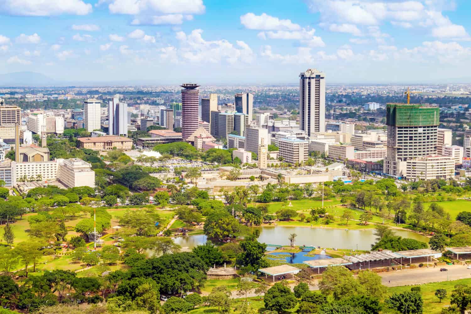 Nairobi cityscape - capital city of Kenya, East Africa