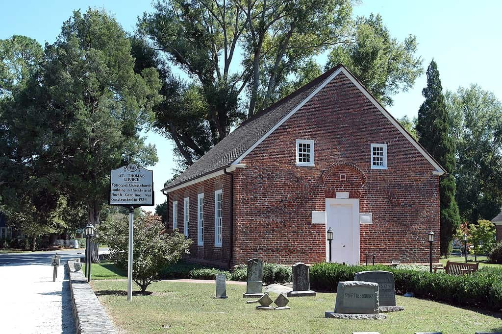 St. Thomas Episcopal Church in Bath, North Carolina.