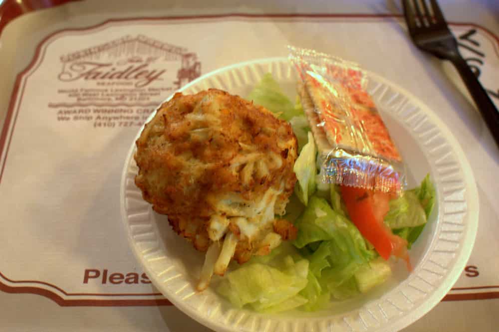 A crab cake done Maryland-style usually consist mainly of blue crab.