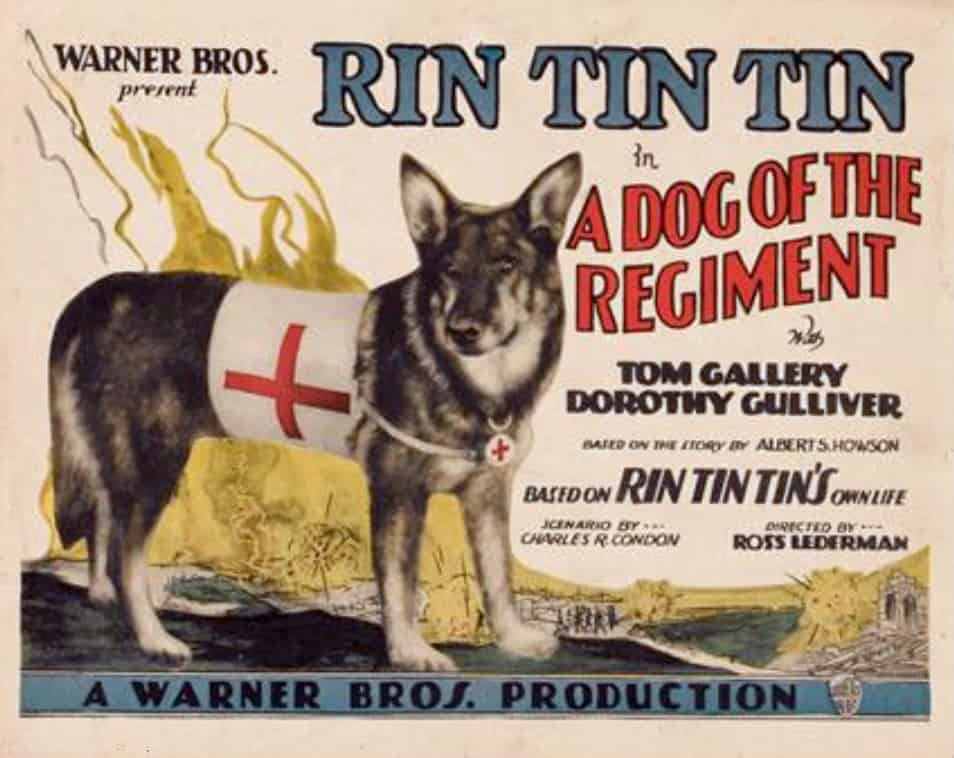 Poster for the 1927 film A Dog of the Regiment.