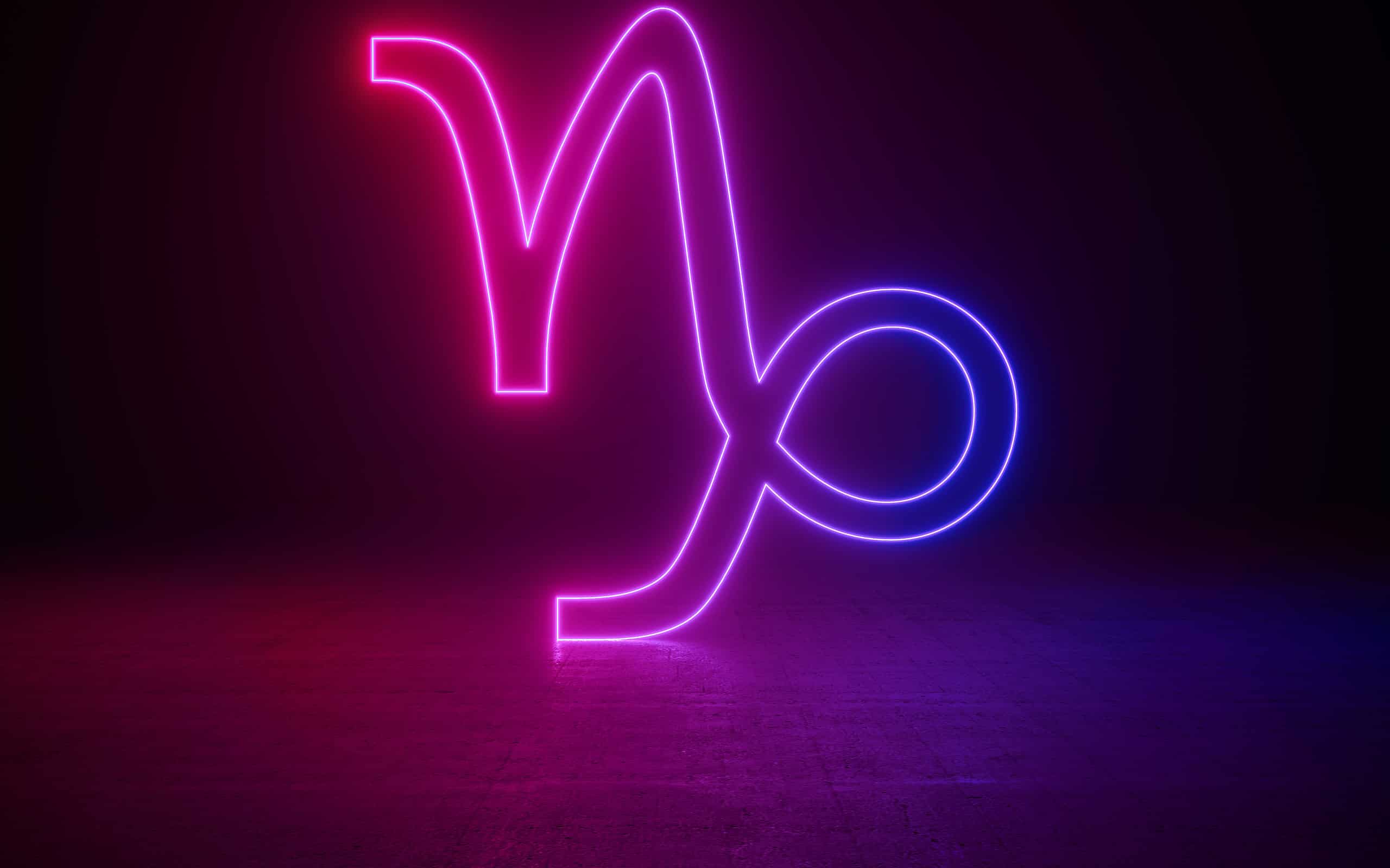 Astrological zodiac signs, astrology and horoscopes concept 3d render, glowing lines, neon lights, background,