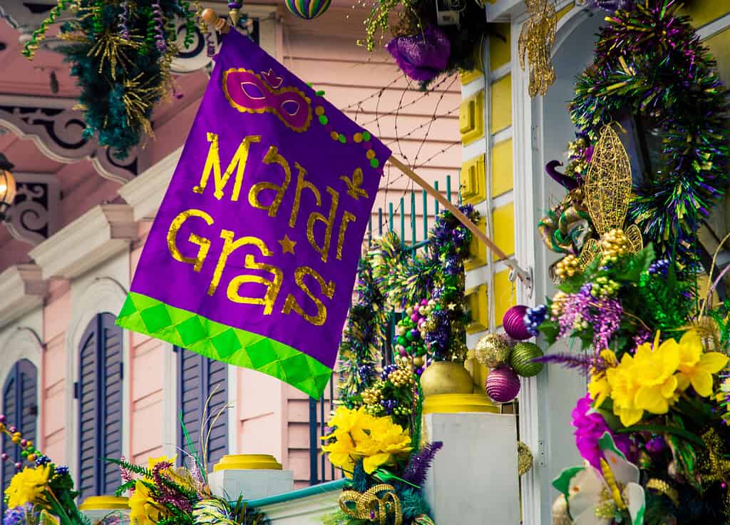 Mardi gras decorations in New Orleans