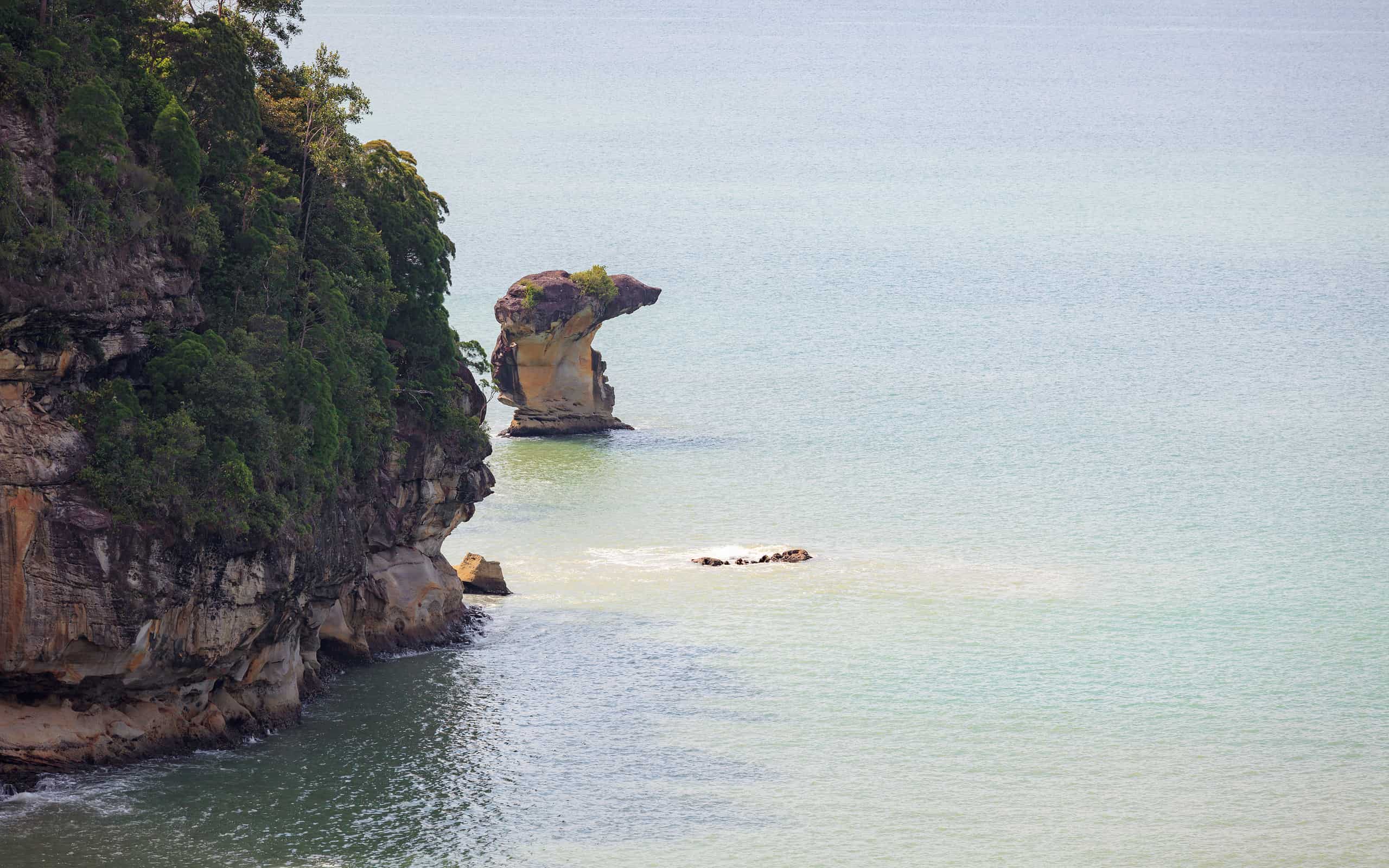 Sea stack rock formation in Bako national park Malaysia