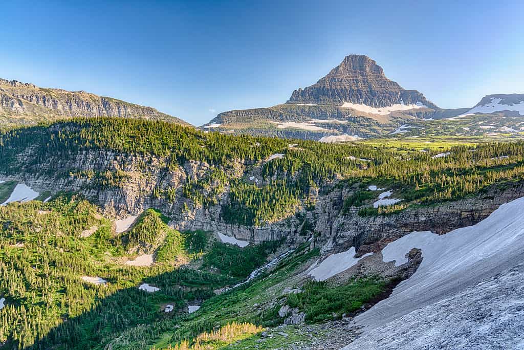 Mountain Peaks in Glacier National Park - wildlife in Montana