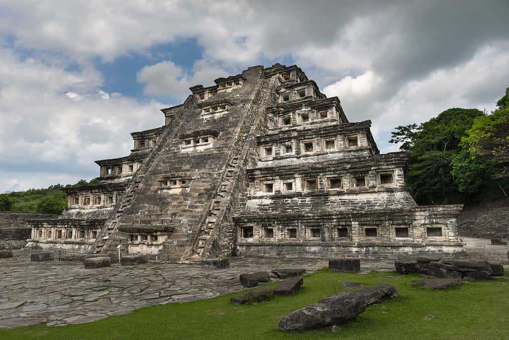 The Pyramid of the Niches at the EL Tajin archeological site, in Papantla