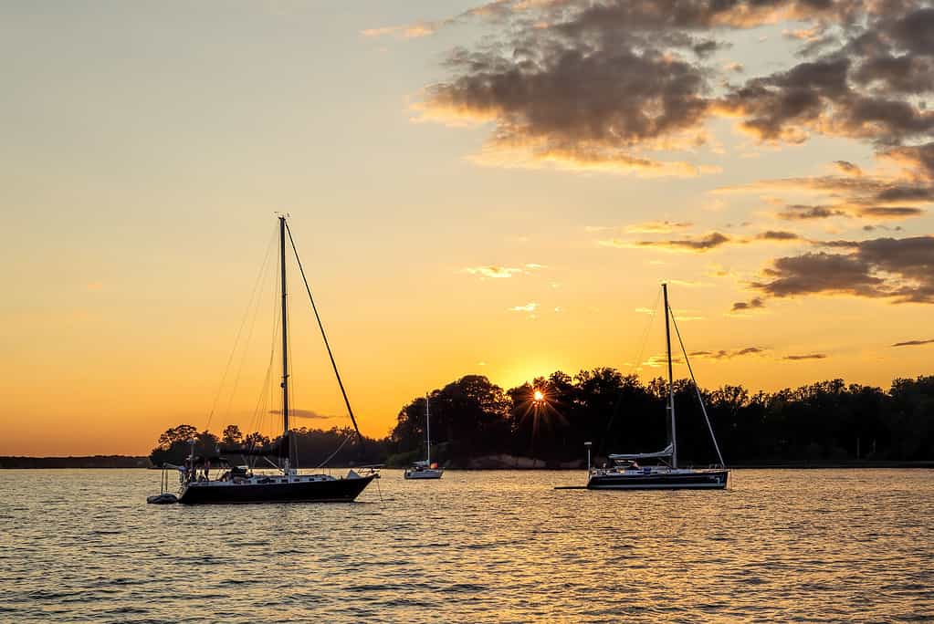Sunset on the Magothy River in Annapolis, Md