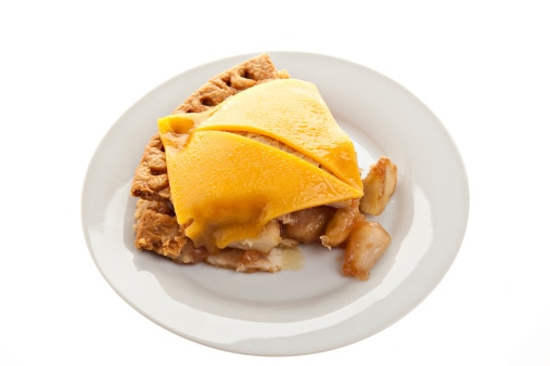 Slice Of Apple Pie And Cheddar Cheese