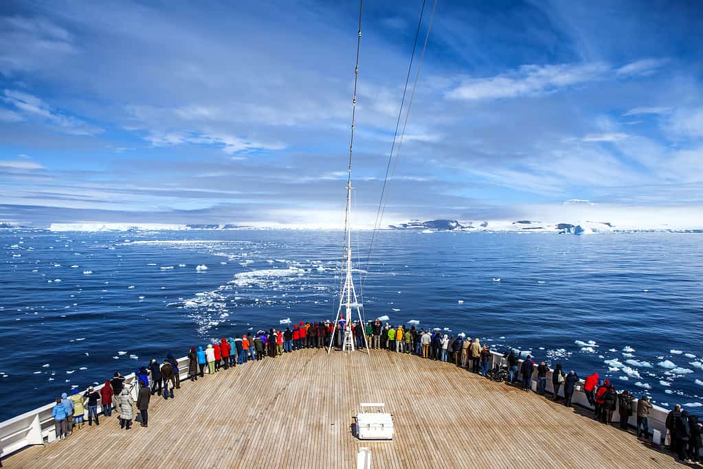 Cruise Ship in Antarctica