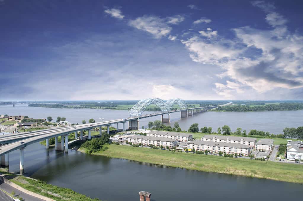 The Hernando de Soto Bridge in Memphis, TN