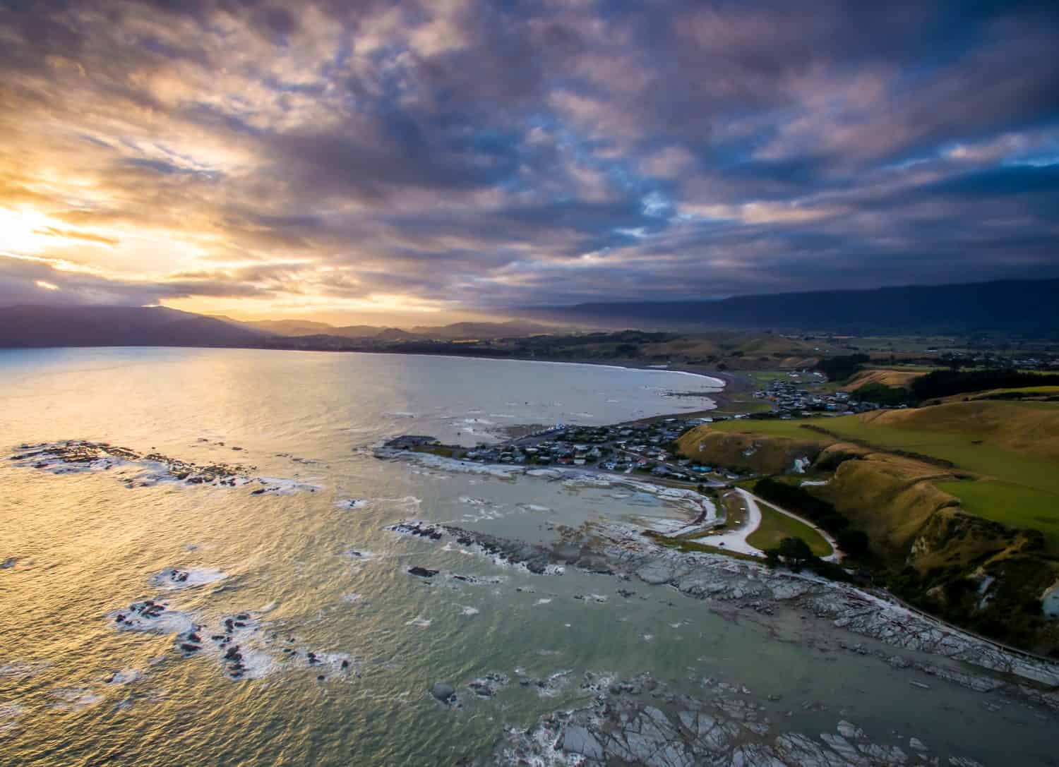 drone photo. kaikoura new Zealand 