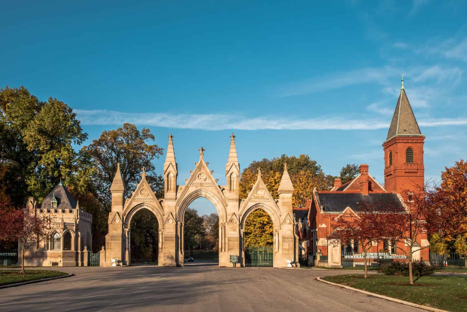 Crown Hill Cemetery Entrance, Indianapolis