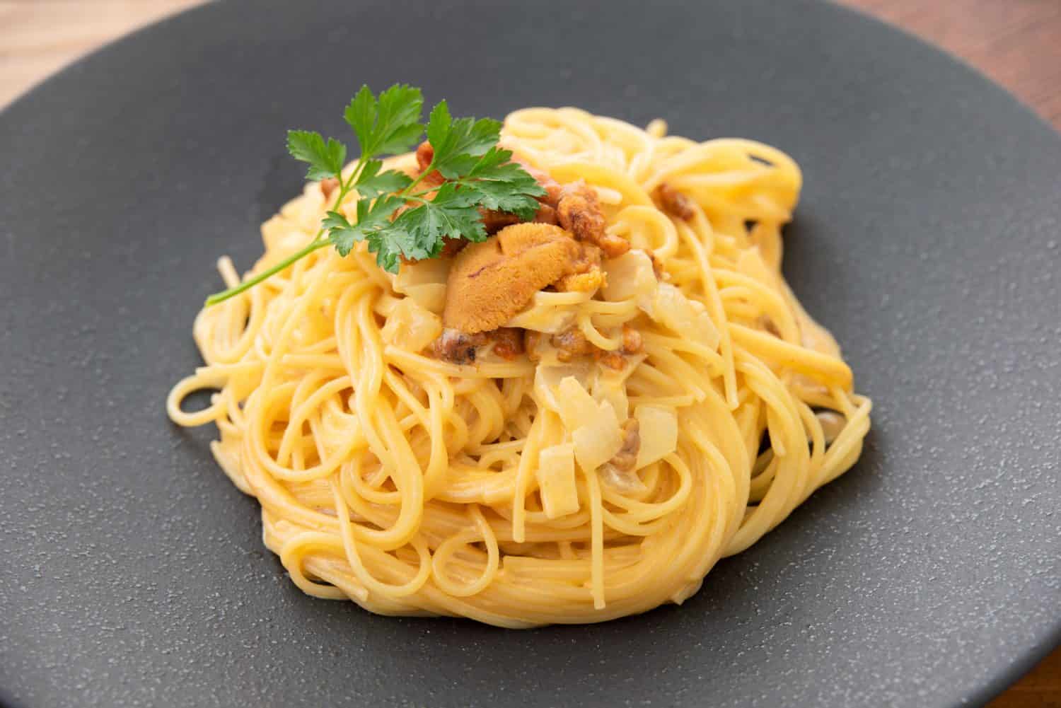 Cream pasta with sea urchin