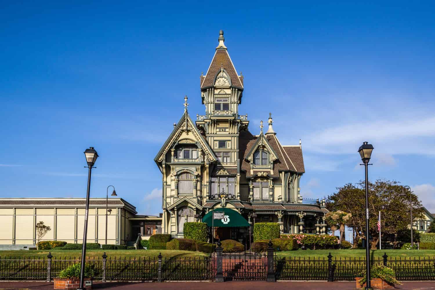 Carson Mansion in Eureka, California, beautiful Victorian Style house in old downtown