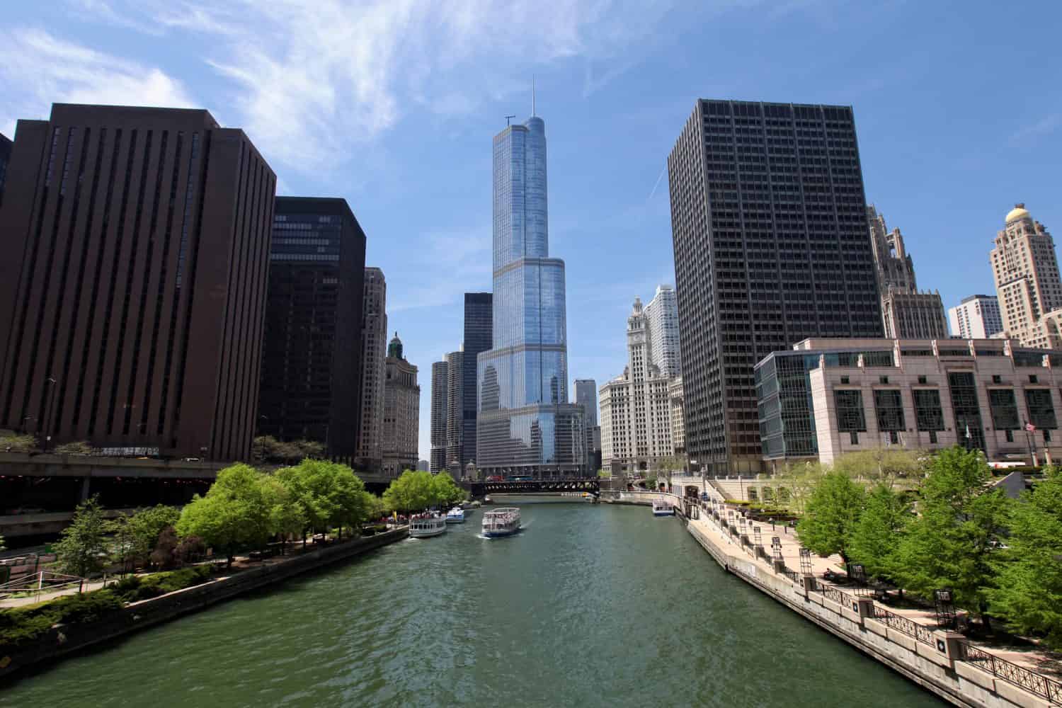 Chicago - The Trump International Hotel and Tower and Chicago River