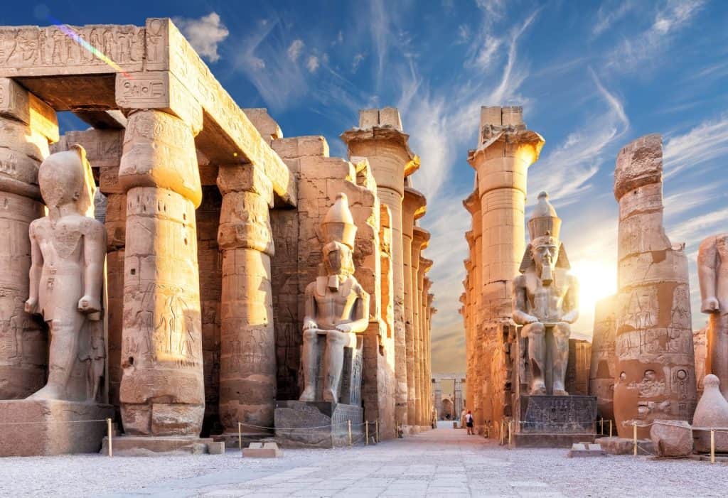 Luxor, Egypt, is home to Ancient Egyptian artifacts and approximately 1.5 million people. 