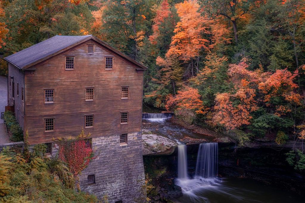 Lanterman's Mill at Mill Creek Park in Youngstown Ohio.