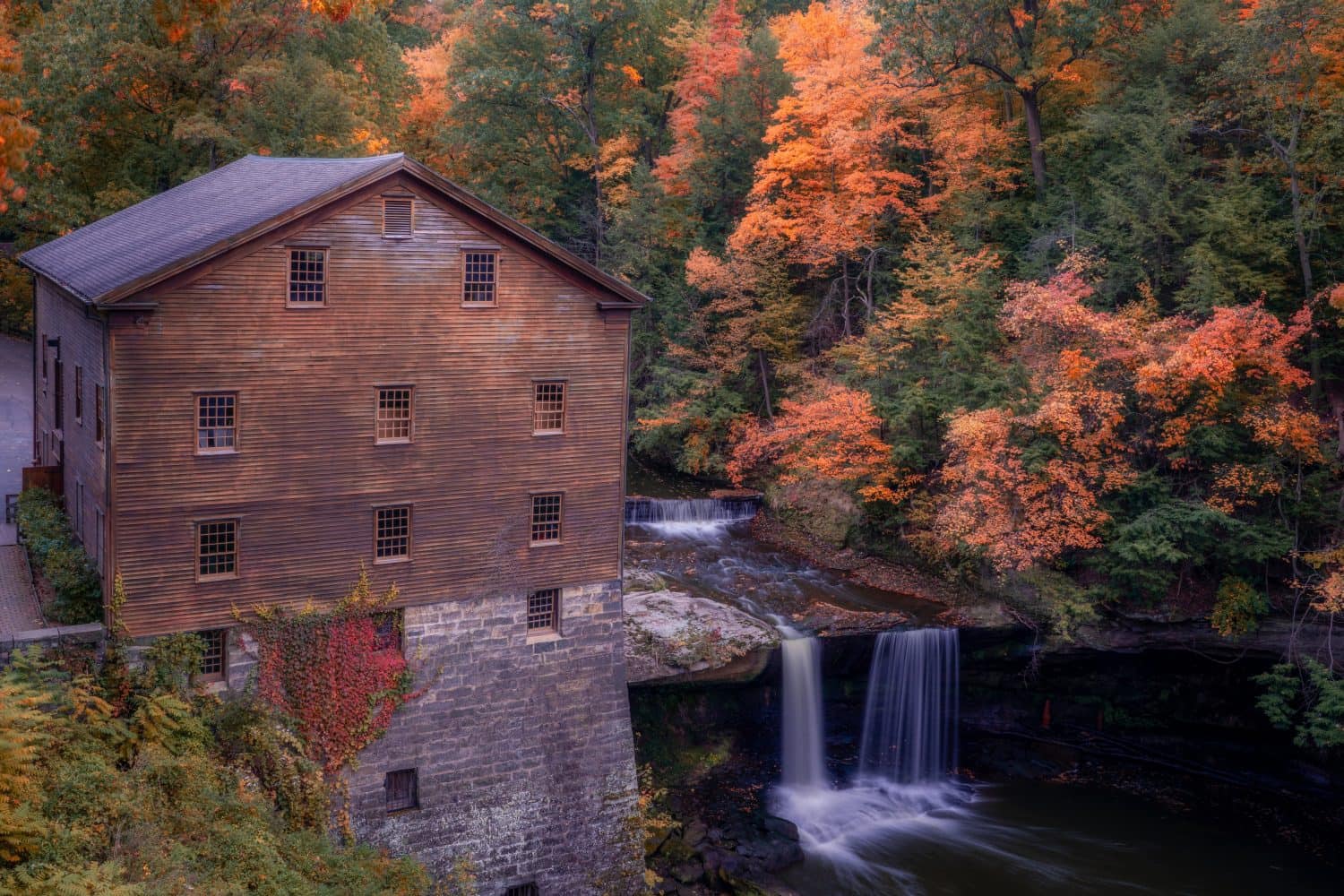 Lanterman's Mill at Mill Creek Park in Youngstown Ohio. 