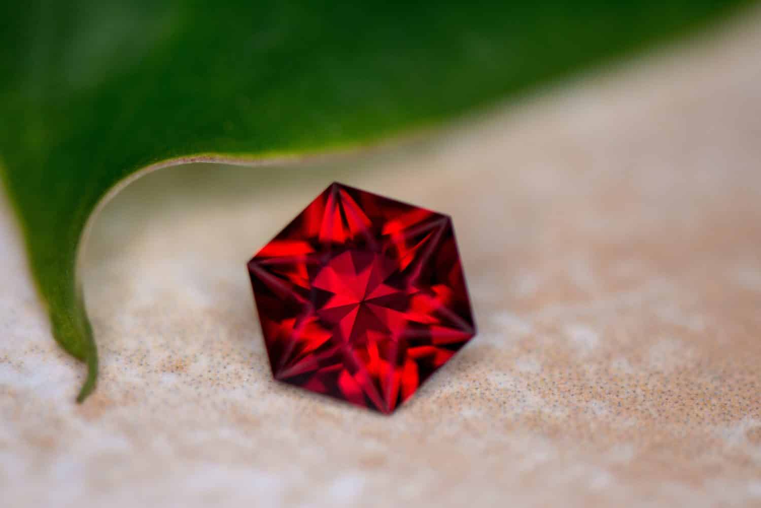 Natural Red Gemstone Garnet. Pyrope Garnet Natural Gemstone. Faceted Gemstone. Handmade faceted gemstone. Red Garnet from Tanzania.