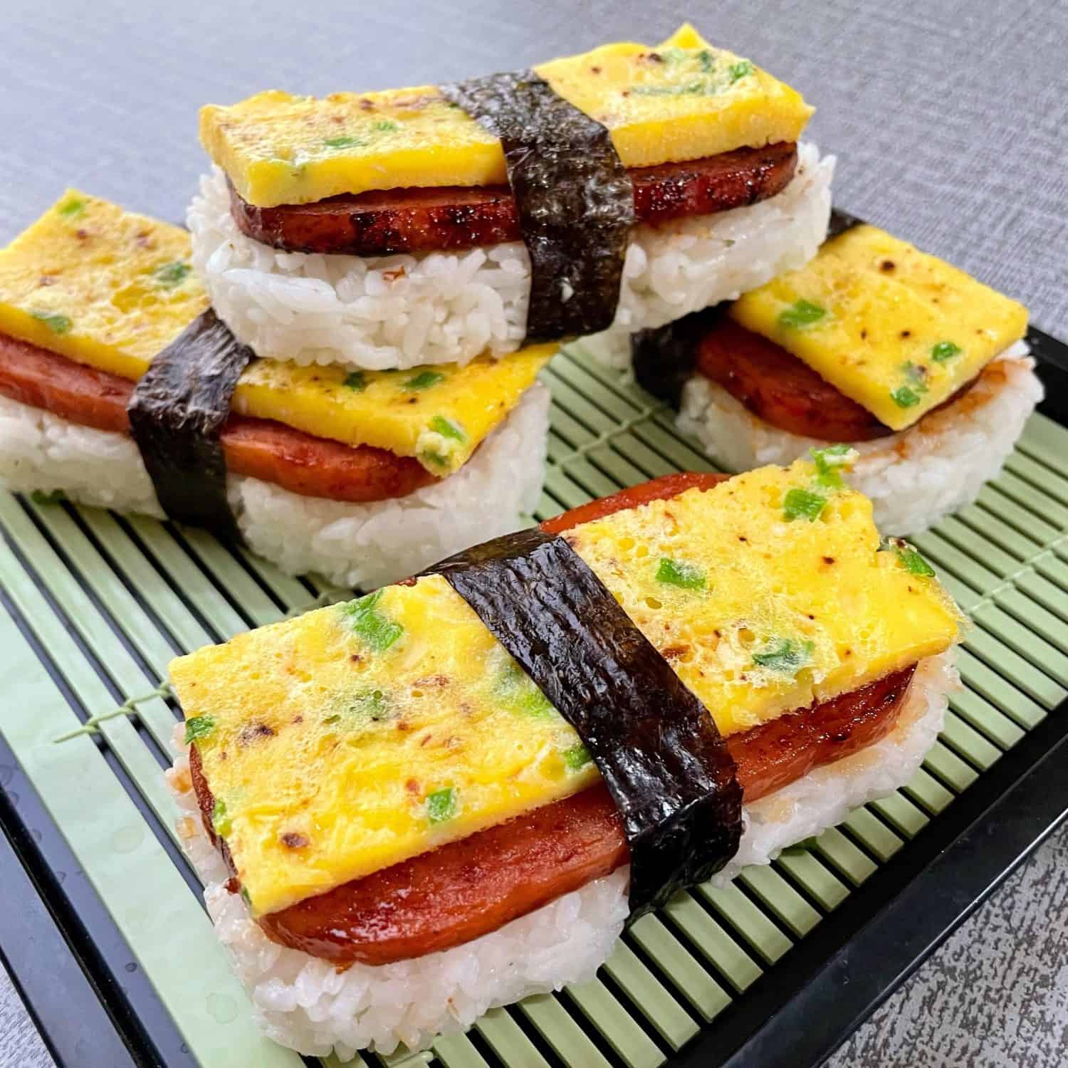 Breakfast Spam Musubi with Tamagoyaki Egg