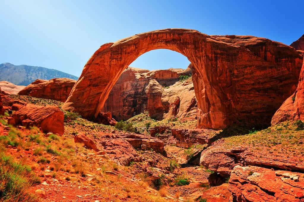 Rainbow Bridge National Monument. Large enough to fit the Statue of Liberty under its arch.