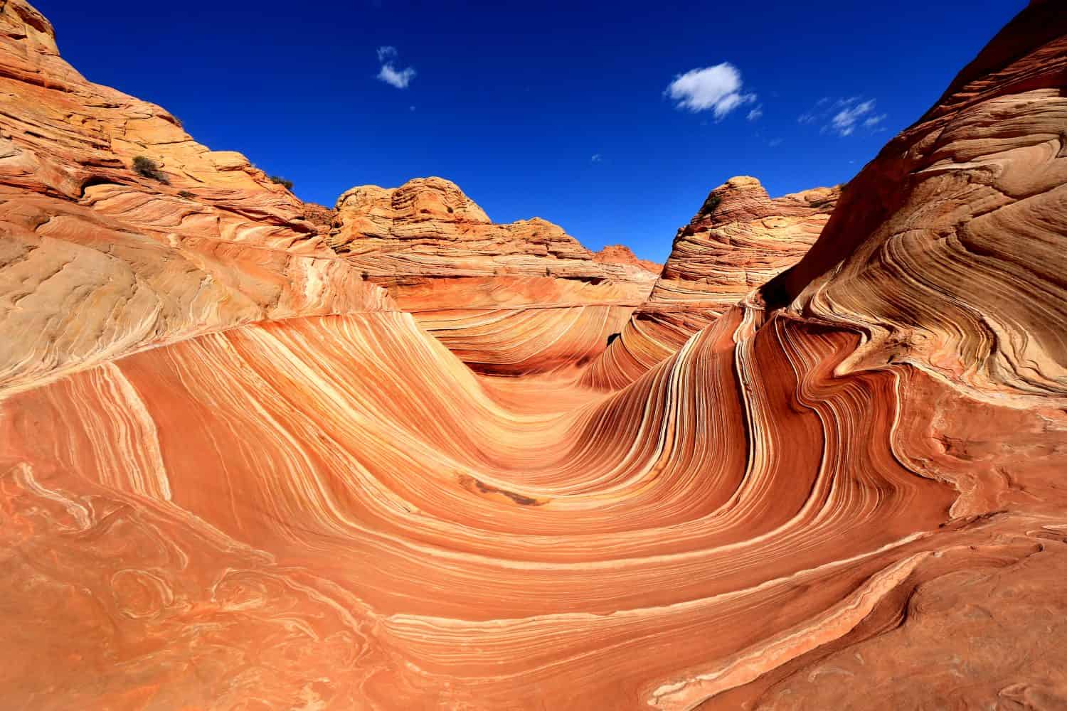 The Wave, Arizona, Canyon Rock Formation. Vermillion Cliffs, Paria Canyon State Park in the United States