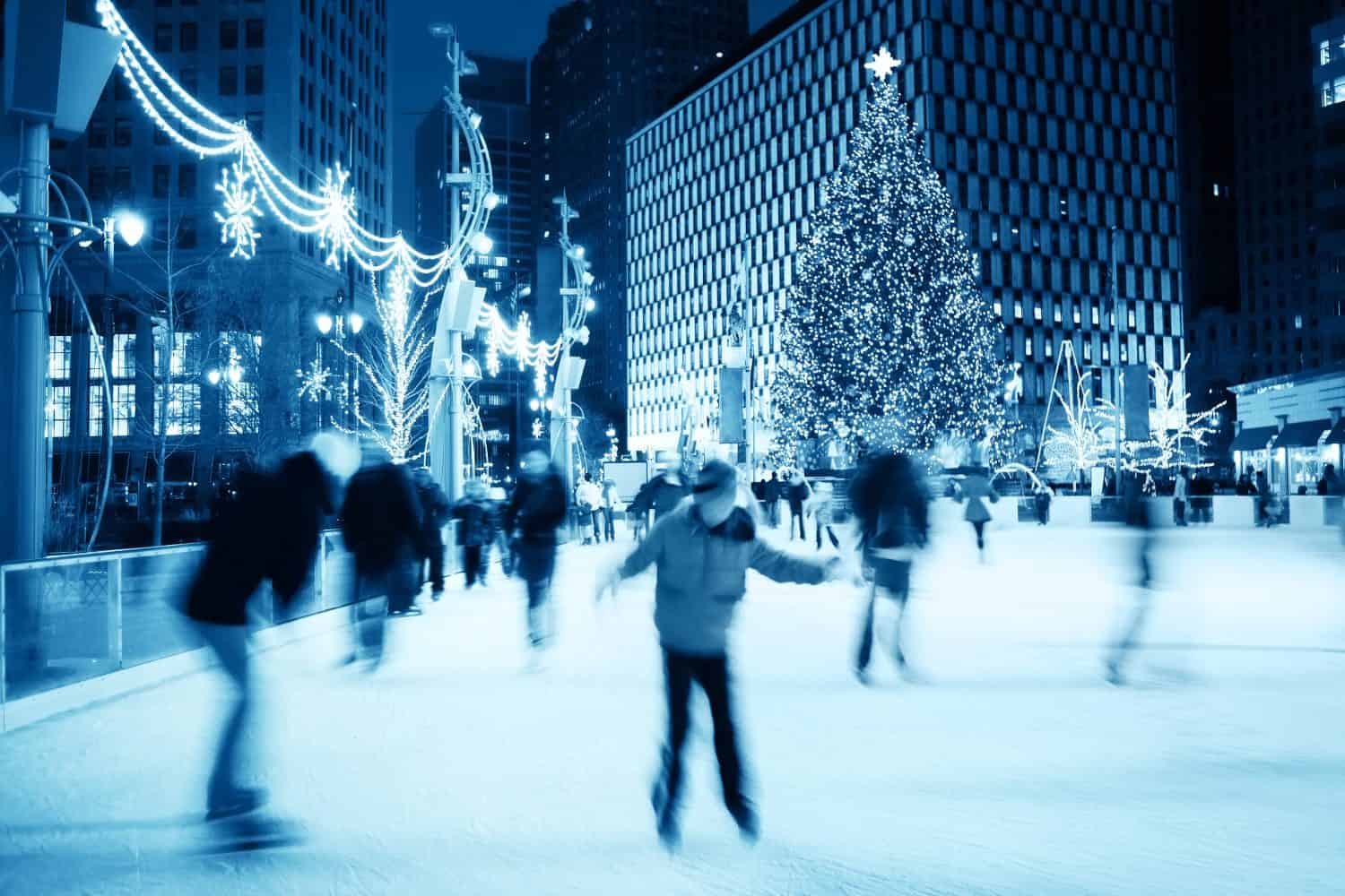 Ice Skating at Christmas (motion blur)