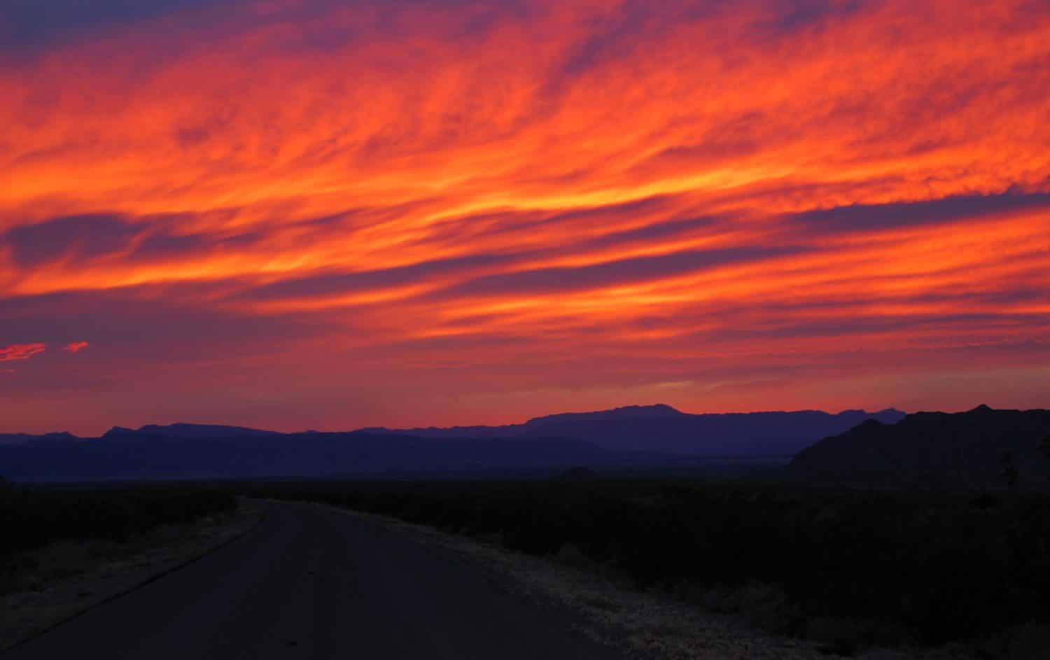 Beautiful West Texas sunset drive.