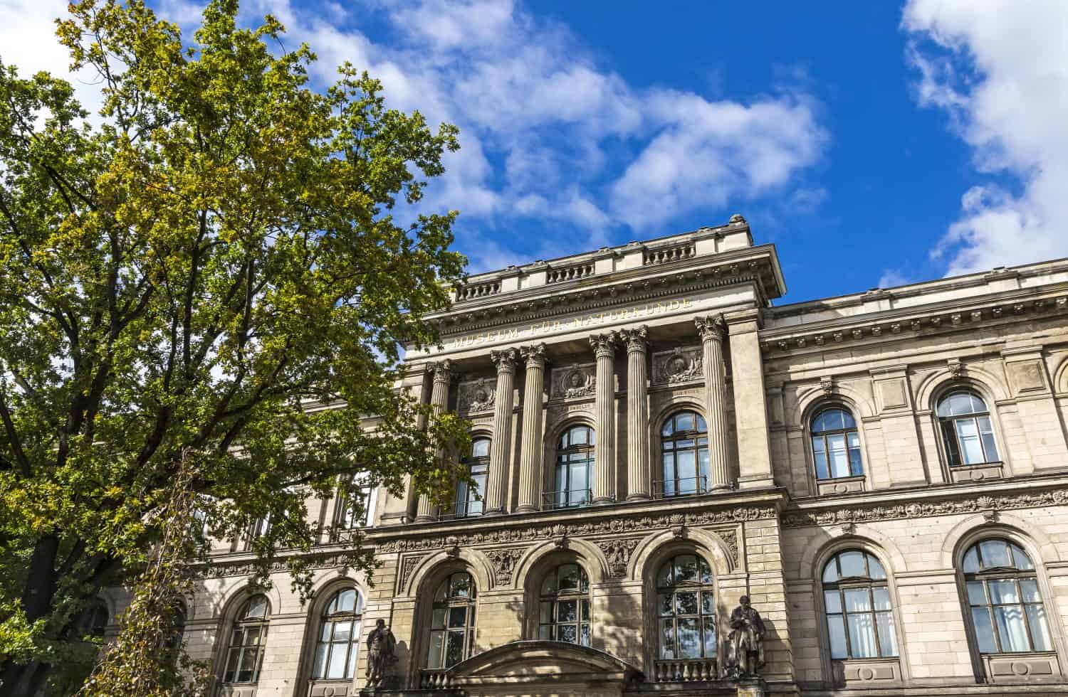 Facade of Berlin Museum of Natural History (Museum fur Naturkunde). Established in 1810, houses more millions zoological, paleontological and mineralogical specimens