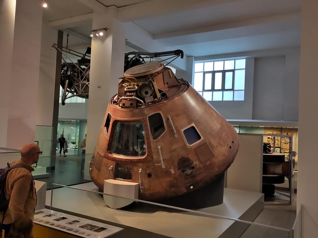 The Apollo 10 Command Module on display at the Science Museum in London