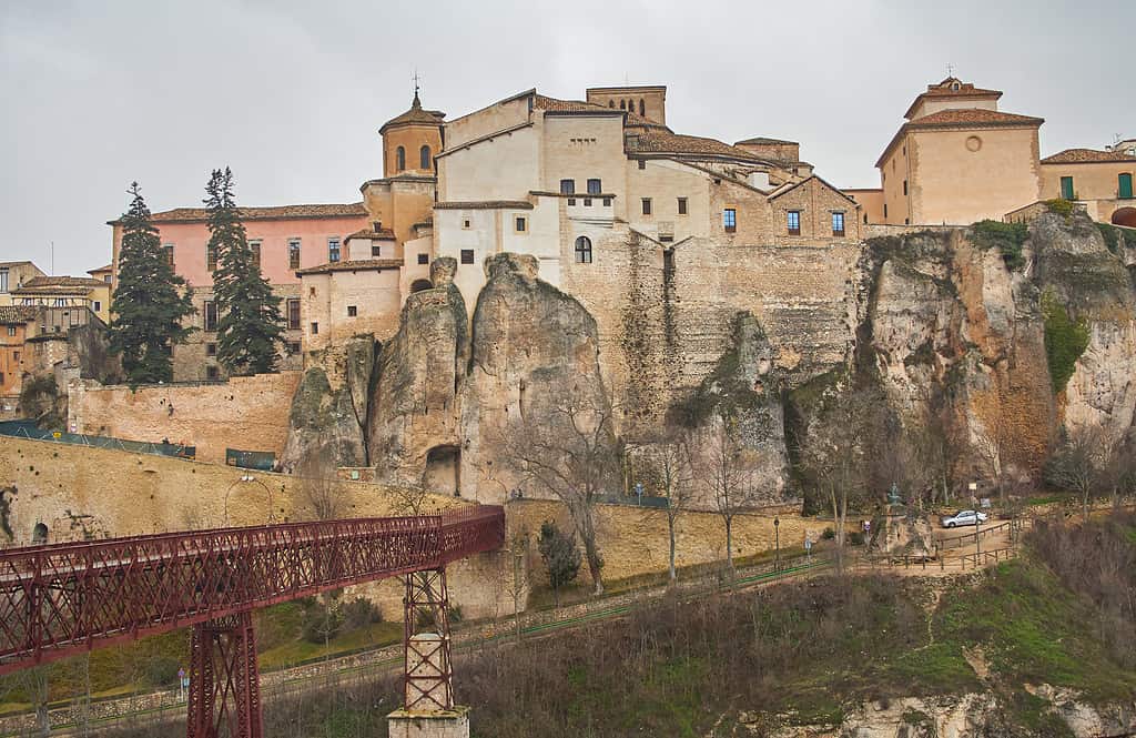 The San Julian bridge in Cuenca in winter