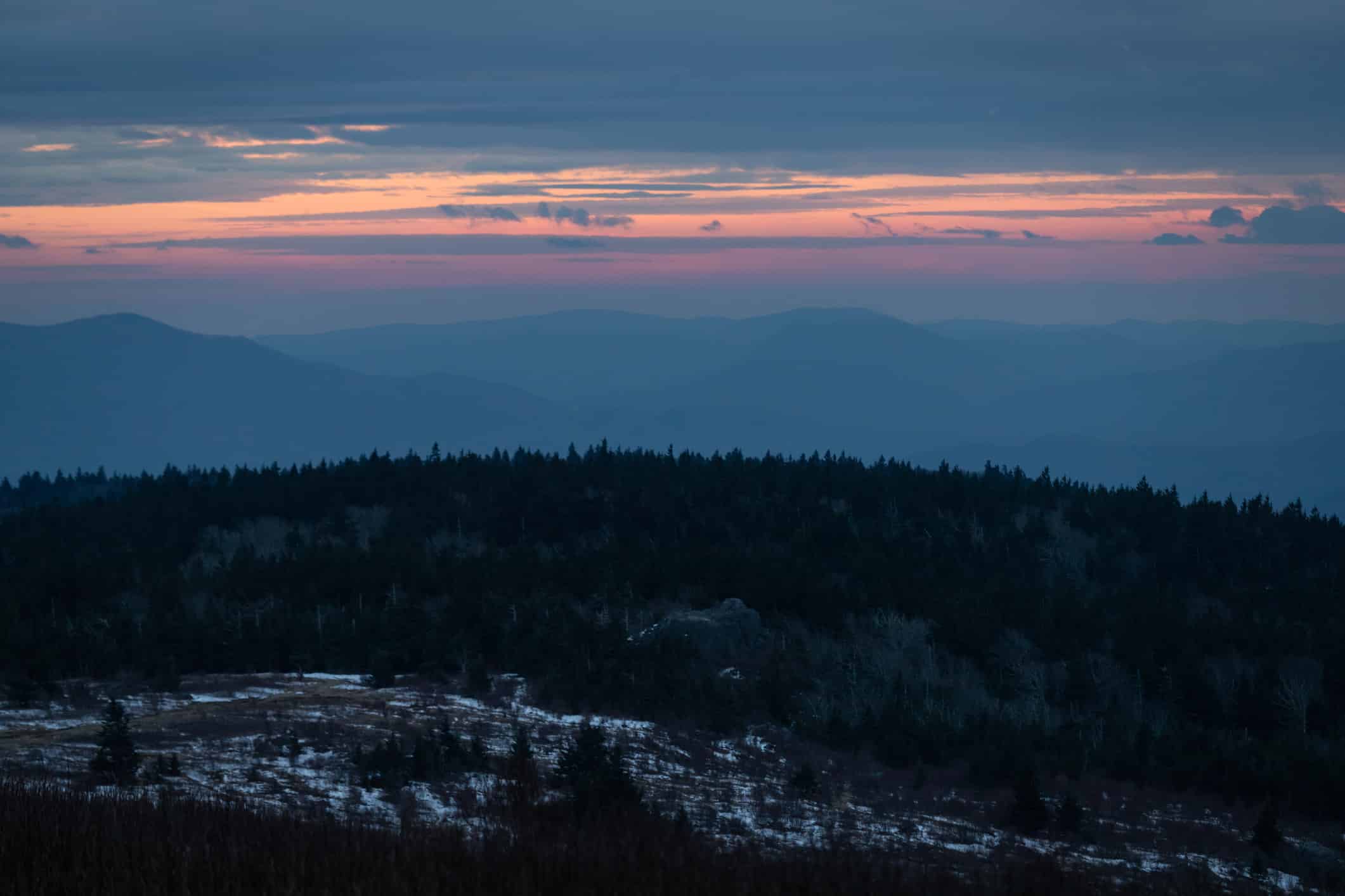 Sunset at Mount Rogers in Southwestern Virginia
