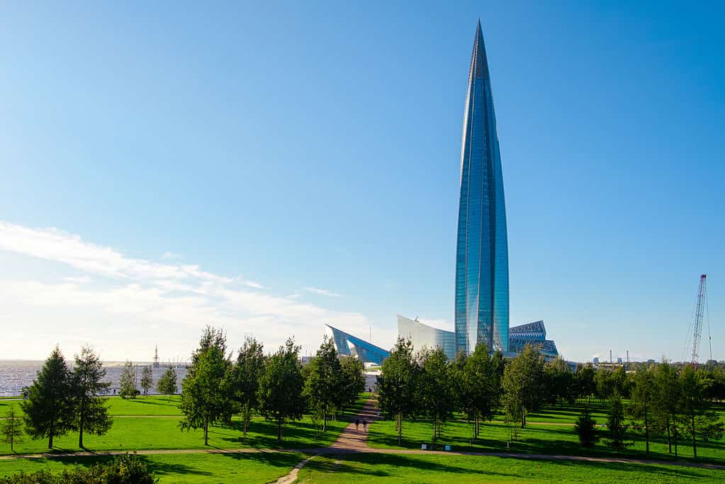 Lakhta center in sunny weather