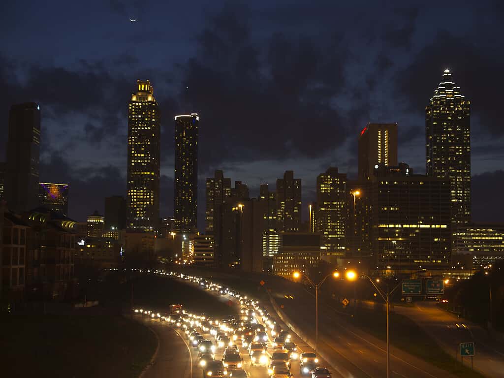 Dramatic Atlanta Skyline at Dusk