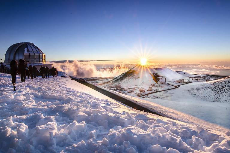 On top of Mauna Kea During Winter, Hawaii