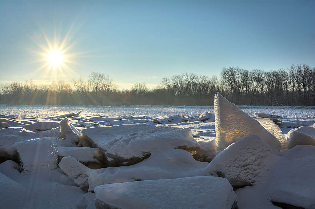 Frozen River Sunrise