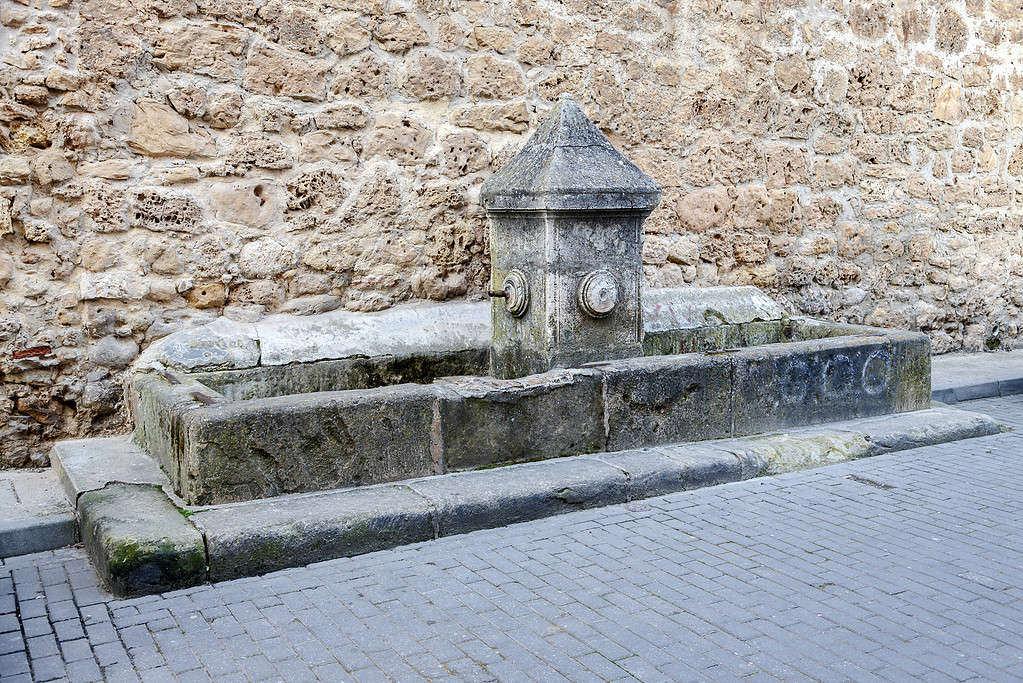 Old fountain and drinking trough in Burgo de Osma