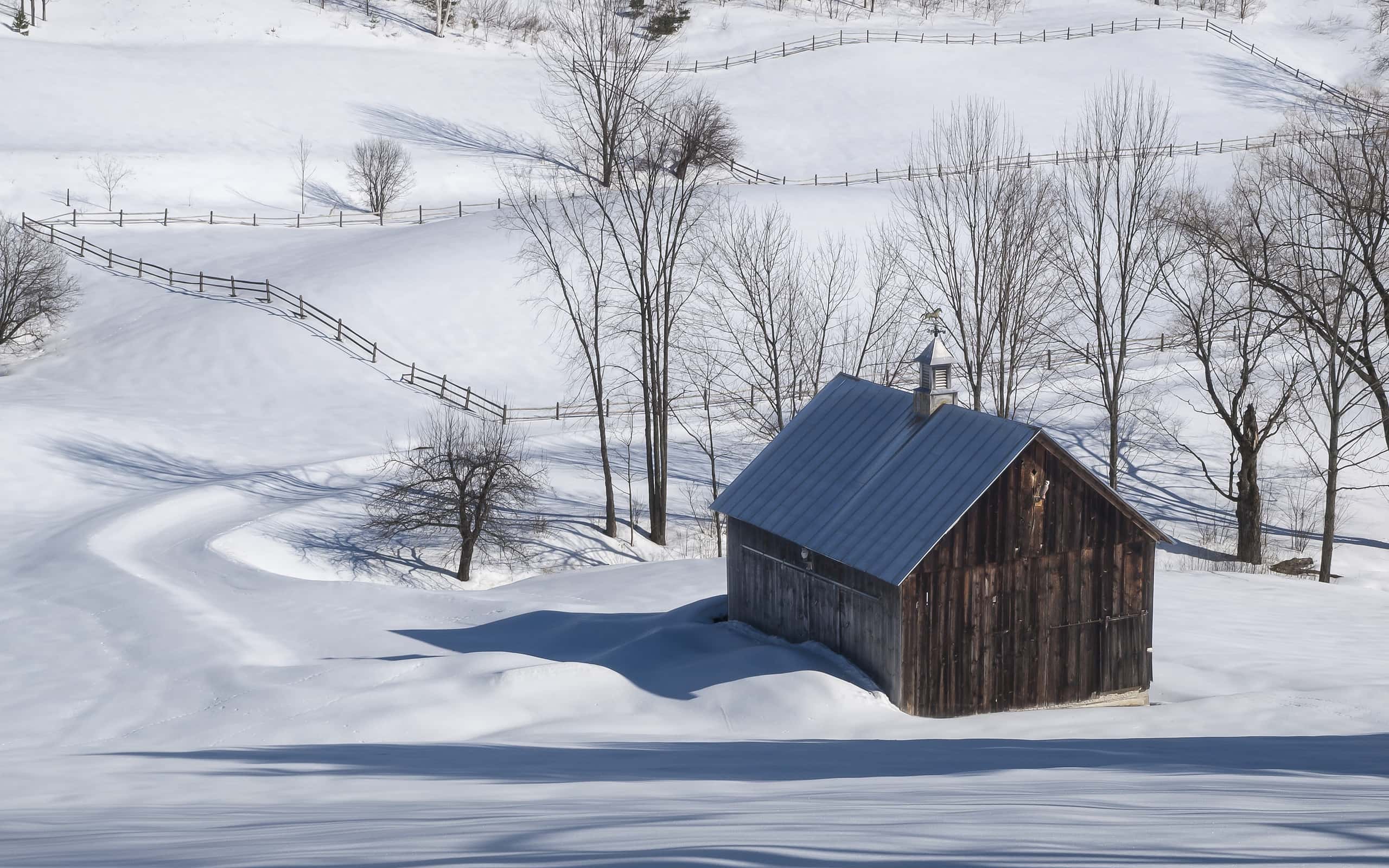 Old Vermont Barn in Winter