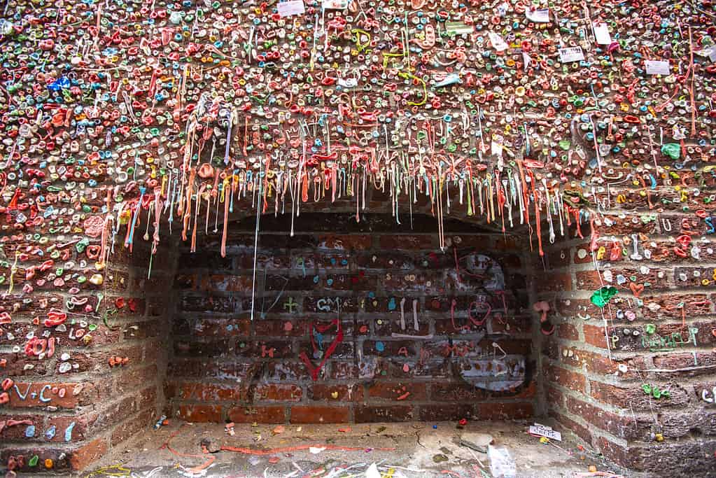 The Gum Wall in downtown Seattle.
