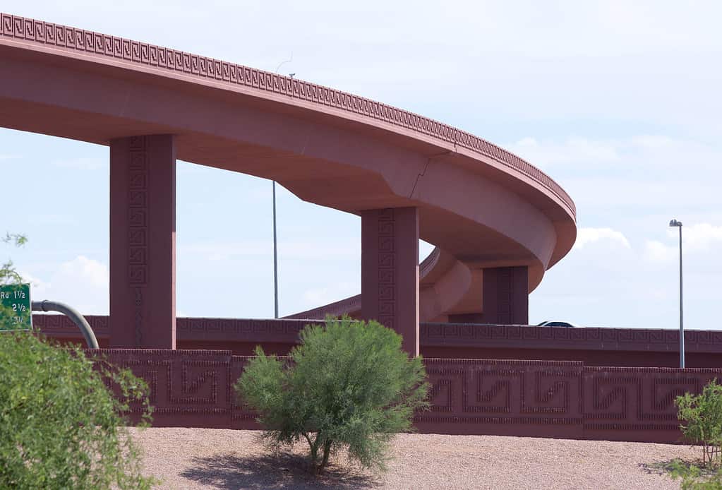 site of partial bridge collapse in Mesa, AZ
